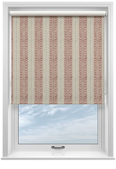 Land & Shore Fintra Stripe (Blackout), Red Blue - Twist&Fit Roller Blind